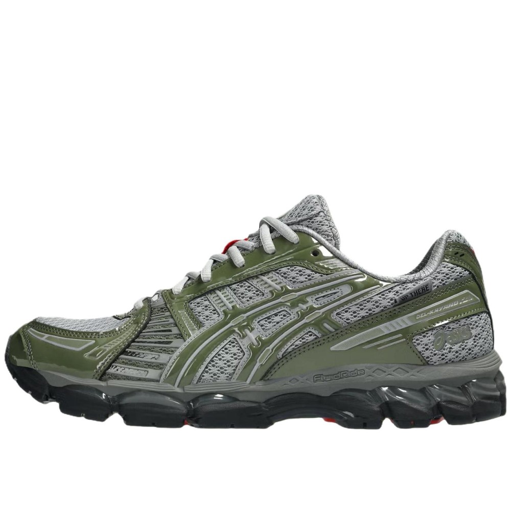 Up There X Asics Gel Kayano 12 1 Abrasion Resistant Slip Resistant Low Top Running Shoes Unisex Light Gray Green