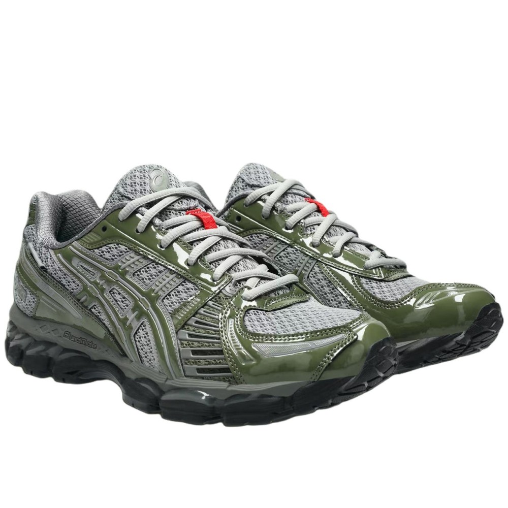 Up There X Asics Gel Kayano 12 1 Abrasion Resistant Slip Resistant Low Top Running Shoes Unisex Light Gray Green