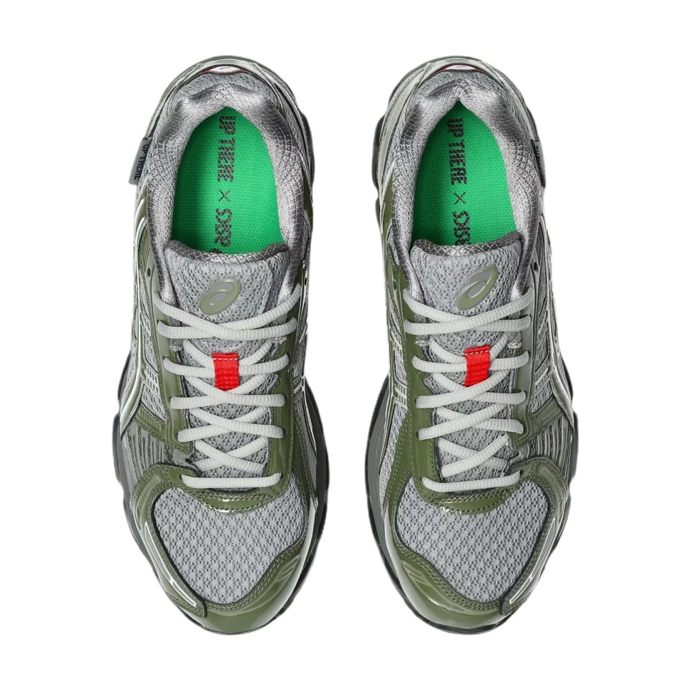 Up There X Asics Gel Kayano 12 1 Abrasion Resistant Slip Resistant Low Top Running Shoes Unisex Light Gray Green
