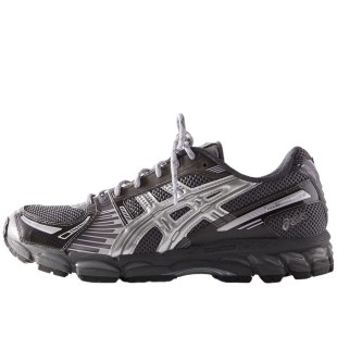 Kith X Asics Gel Kayano 12 1 Abrasion Resistant Low Top Running Shoes Unisex Black Silver