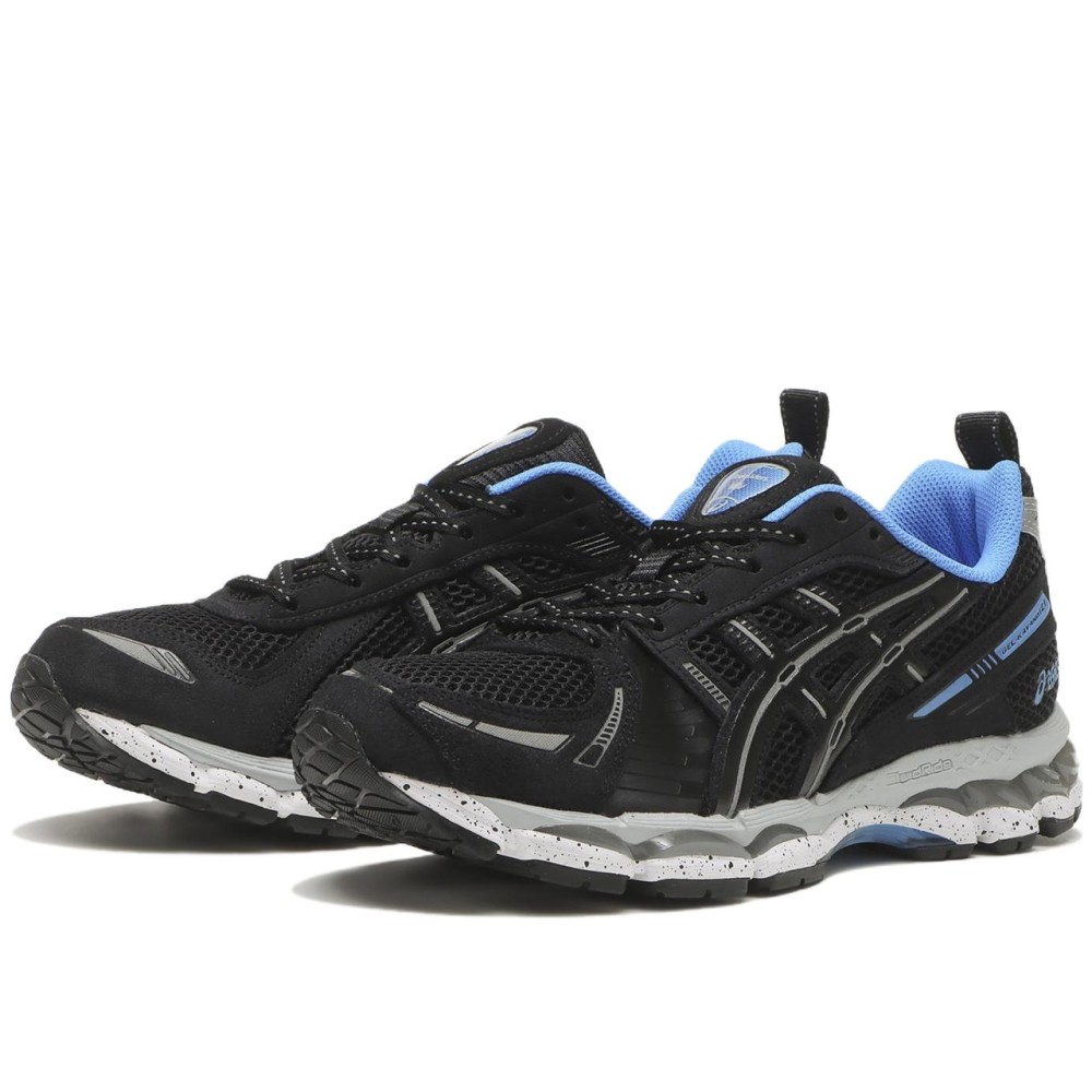 X Liberaiders Gel Kayano 12 1 Running Shoes Black Blue Lace Up Platform Reflective Round Tip 1203a985 002