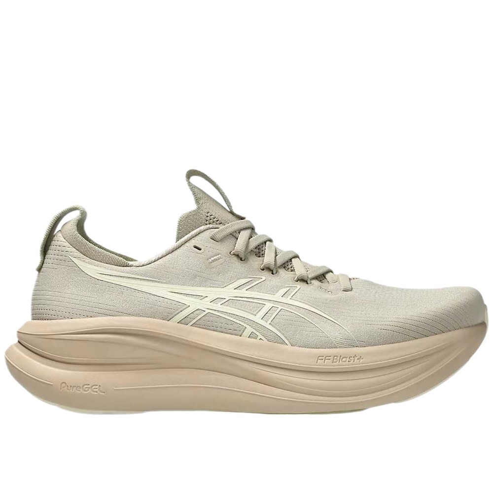 Running Shoes Beige Lace Up Moderate Platform Round Tip Rubber Yellow 1011c127 021