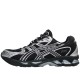 Gel Nimbus 10 1 Low Top Casual Running Shoes Unisex Black Silver