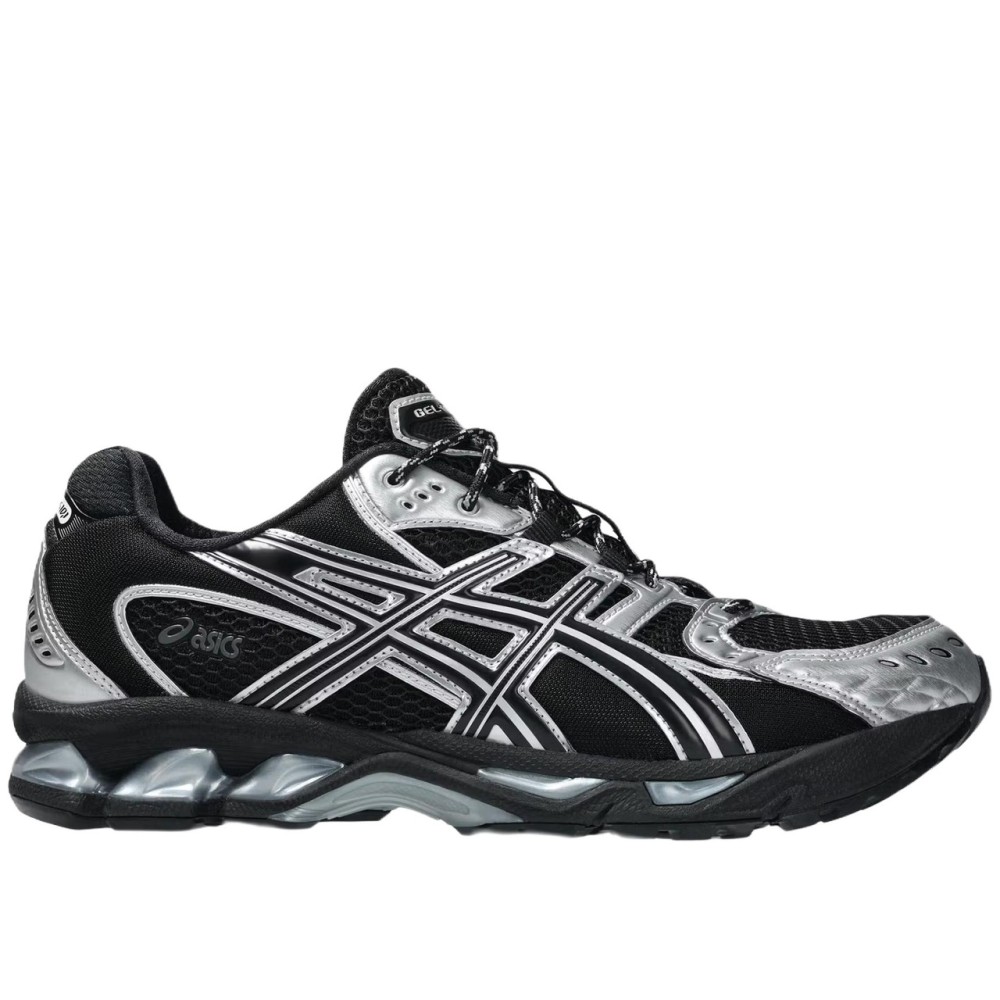 Gel Nimbus 10 1 Low Top Casual Running Shoes Unisex Black Silver