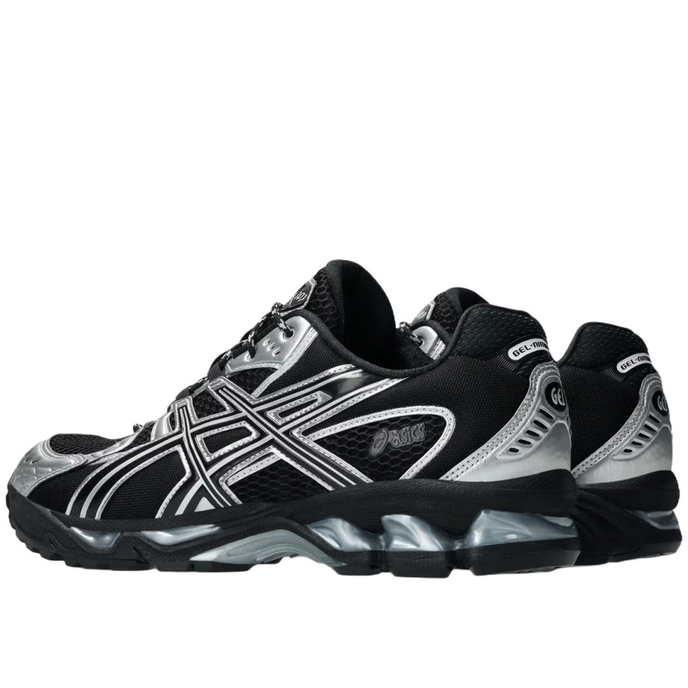 Gel Nimbus 10 1 Low Top Casual Running Shoes Unisex Black Silver