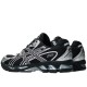 Gel Nimbus 10 1 Low Top Casual Running Shoes Unisex Black Silver
