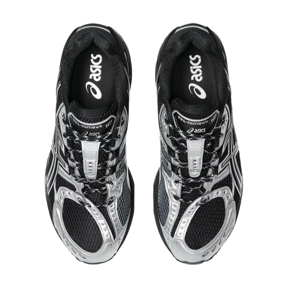 Gel Nimbus 10 1 Low Top Casual Running Shoes Unisex Black Silver