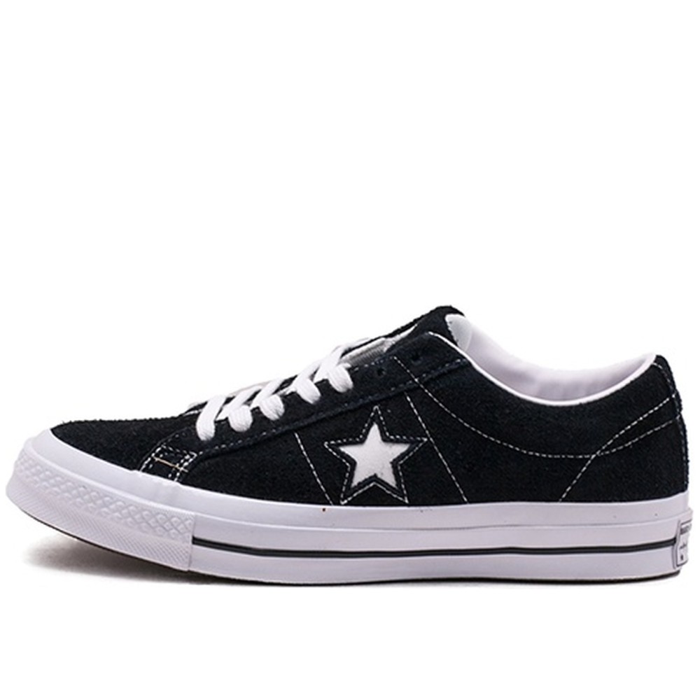 One Star Low Black Suede