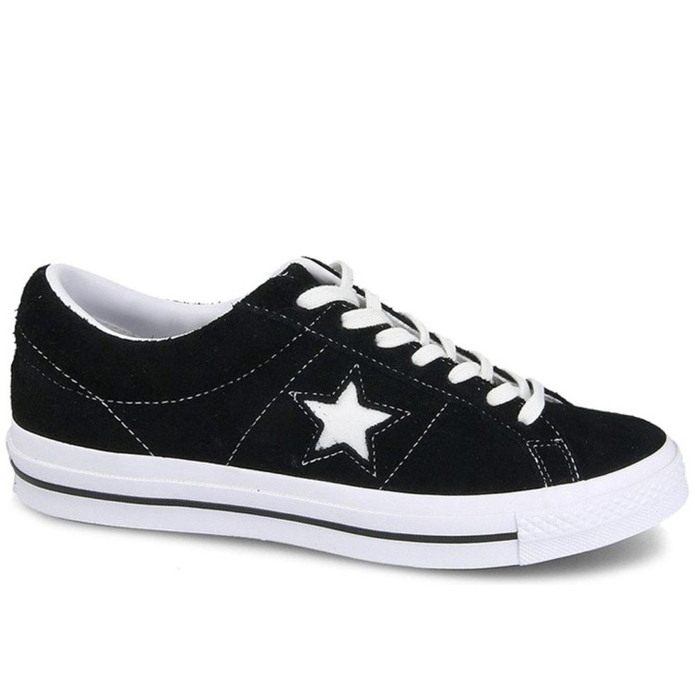 One Star Low Black Suede
