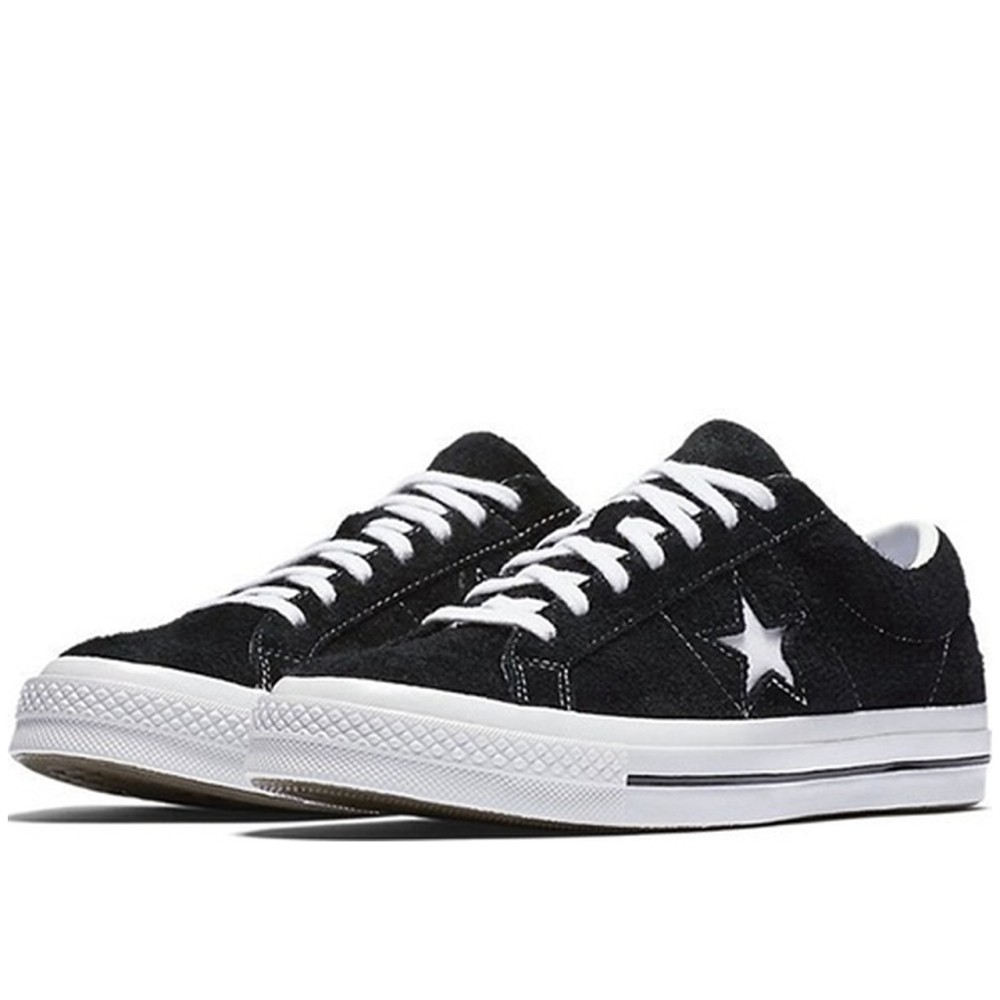 One Star Low Black Suede
