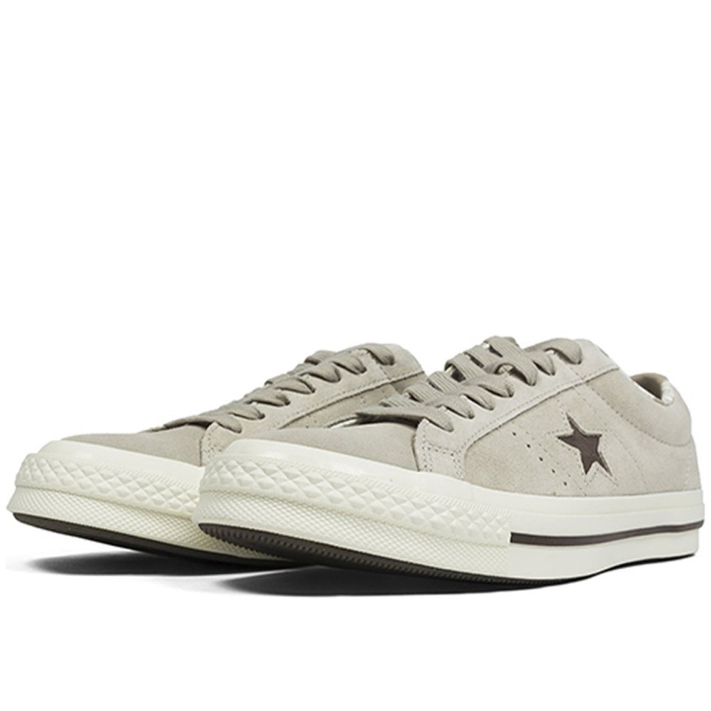 One Star Mens Beige Tropical Ox Trainers