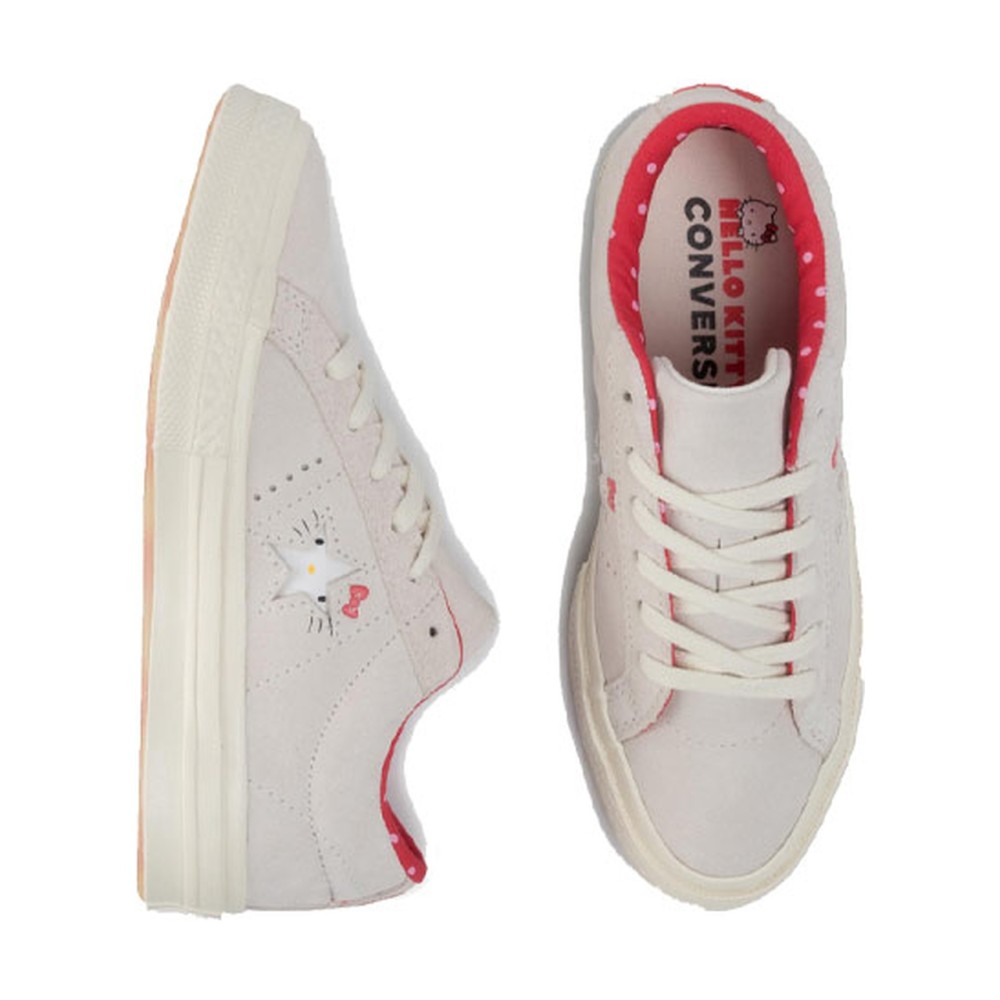 Hello Kitty X Converse One Star Suede Low White