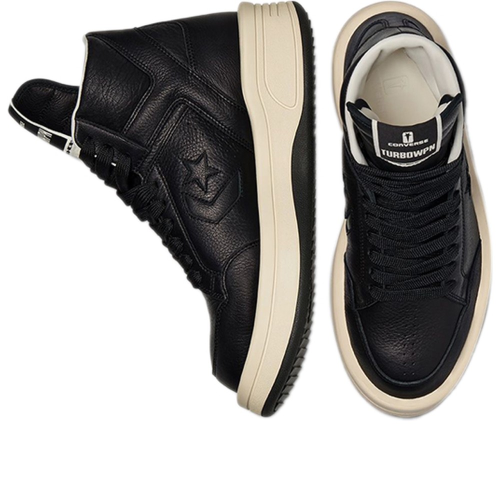 Rick Owens X Converse Drkshdw Turbowpn Mid Black Cloud Cream