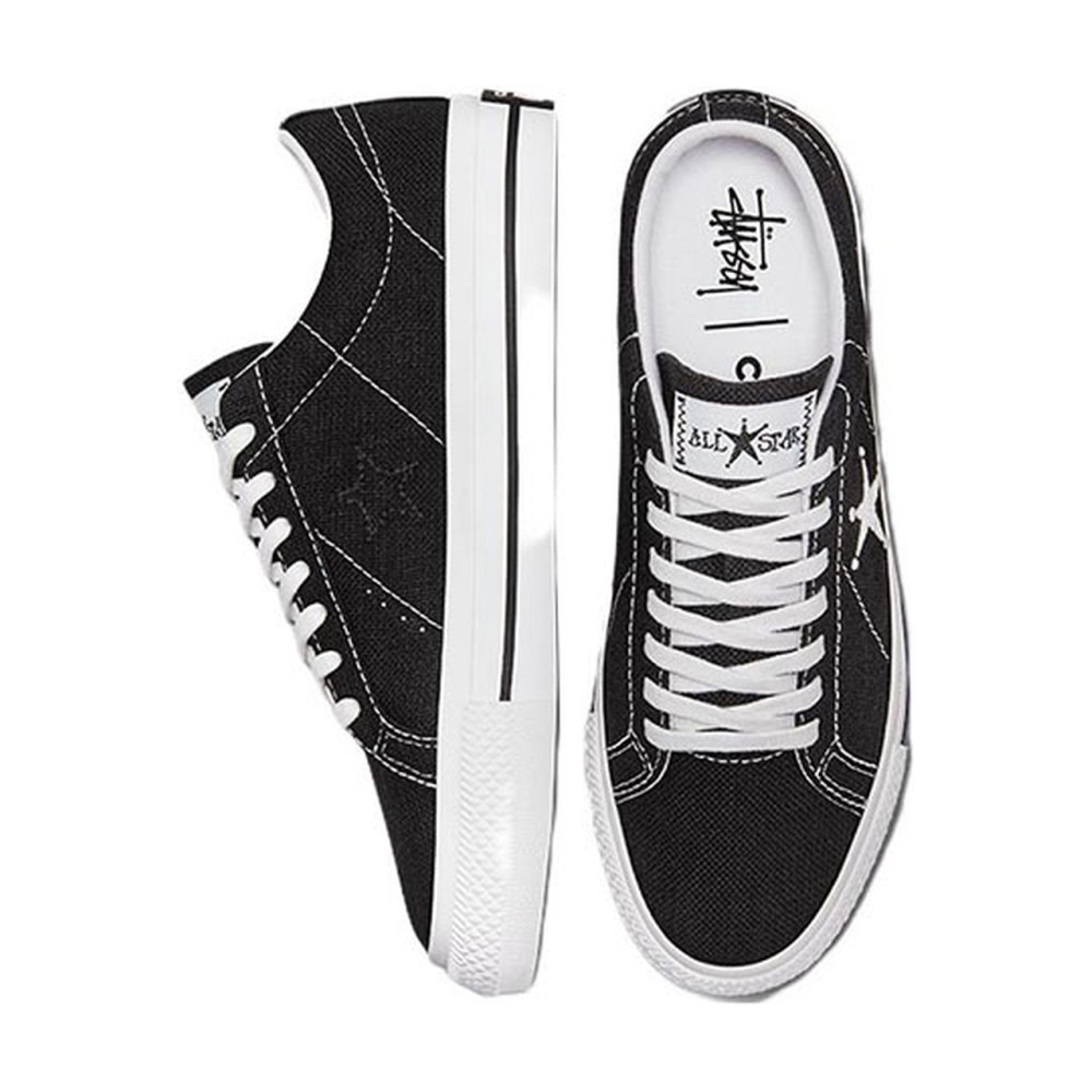 X St Ssy One Star Ox Low Black White Sneakers
