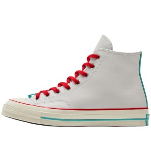 Chuck Taylor All Star 1970s White Teal Red