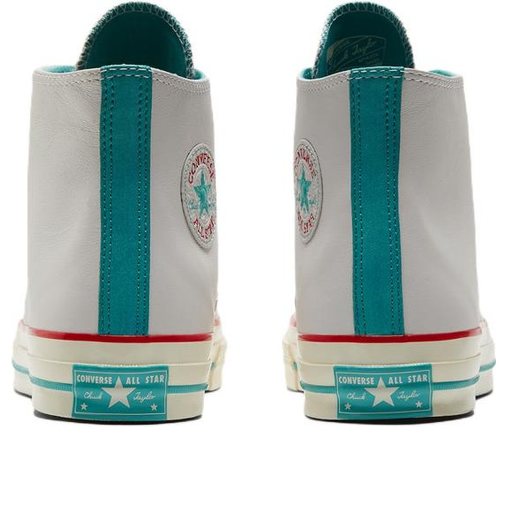 Chuck Taylor All Star 1970s White Teal Red