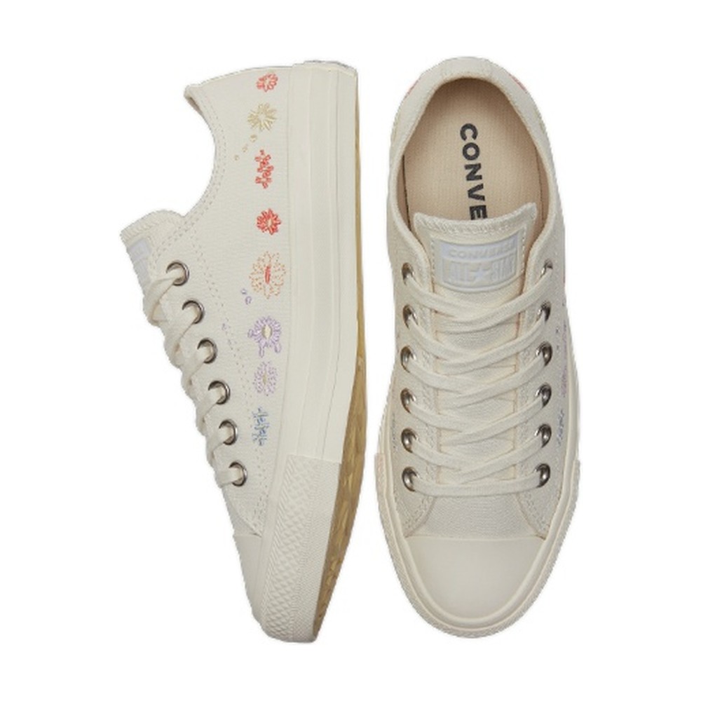 Women Chuck Taylor All Star Low Embroidered Floral Egret Women