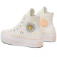 Women Chuck Taylor All Star Lift Platform High Floral Embroidery Women