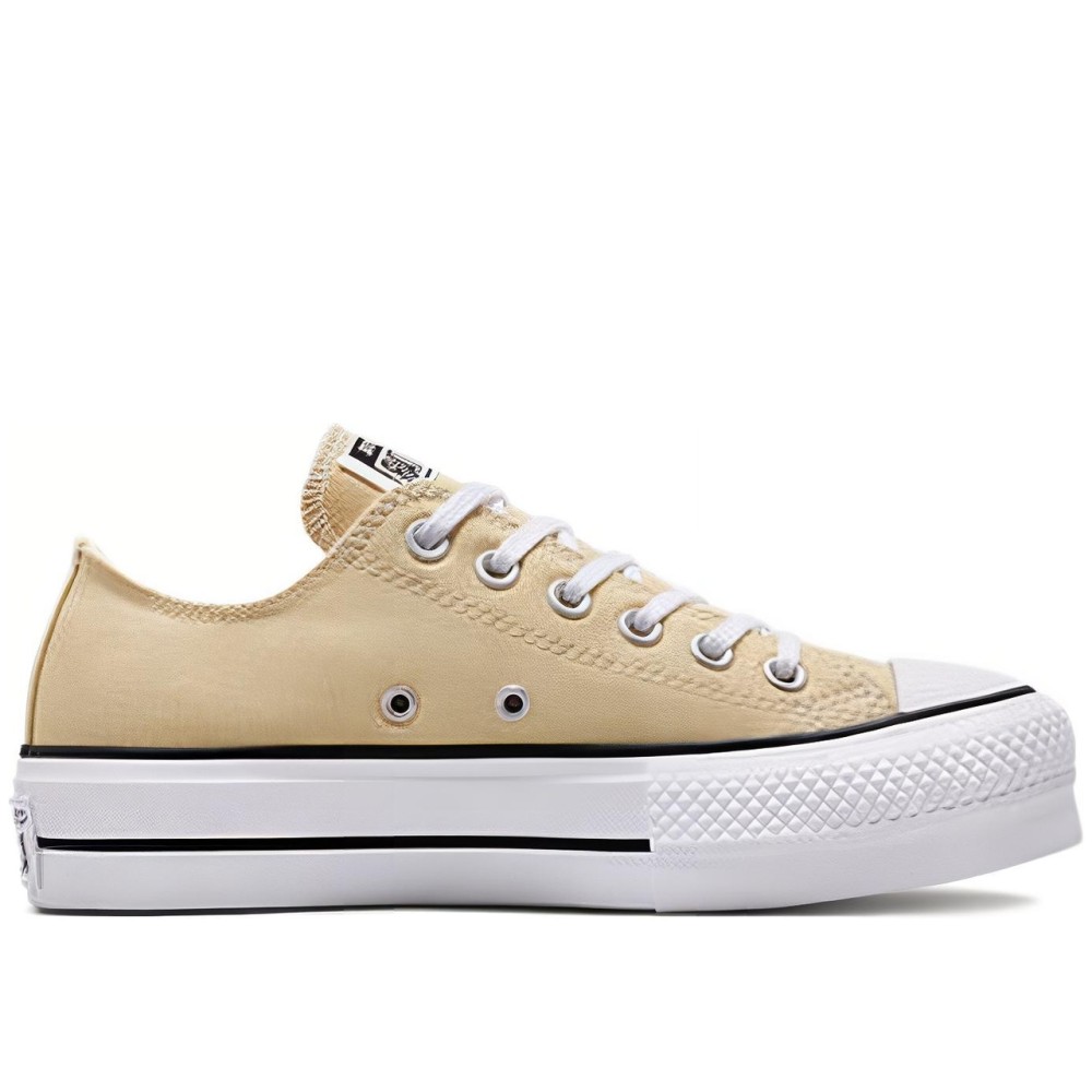 Women Chuck Taylor All Star Lift Platform Canvas Low Oat Milk Women