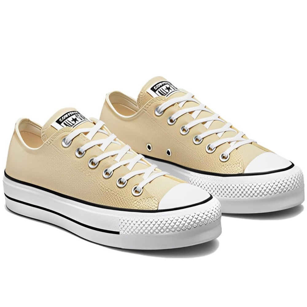Women Chuck Taylor All Star Lift Platform Canvas Low Oat Milk Women