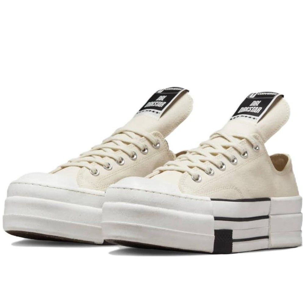 Rick Owens X Converse Drkshdw Dbl Drkstar Chuck 70 Low Natural Ivory