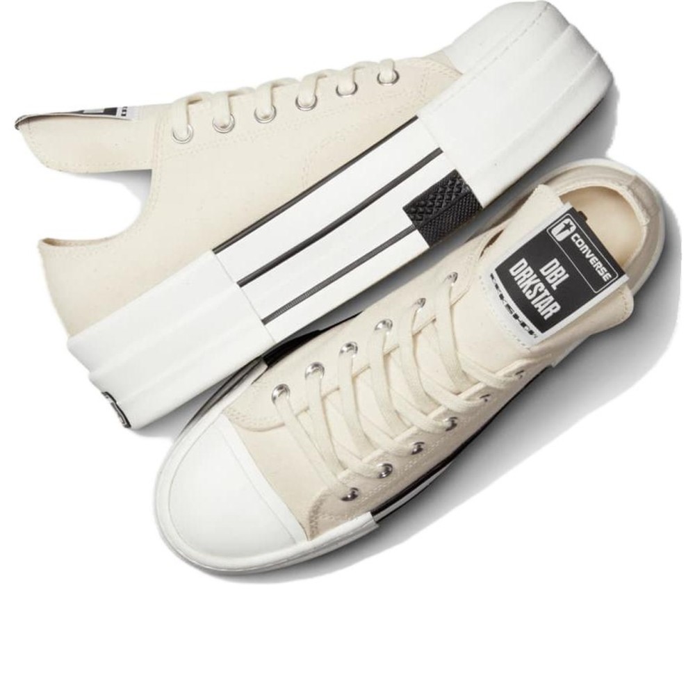 Rick Owens X Converse Drkshdw Dbl Drkstar Chuck 70 Low Natural Ivory