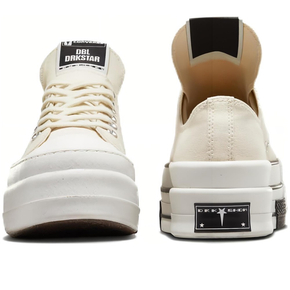 Rick Owens X Converse Drkshdw Dbl Drkstar Chuck 70 Low Natural Ivory