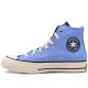 Chuck 70 High Letterman Lt Blue Navy Egret