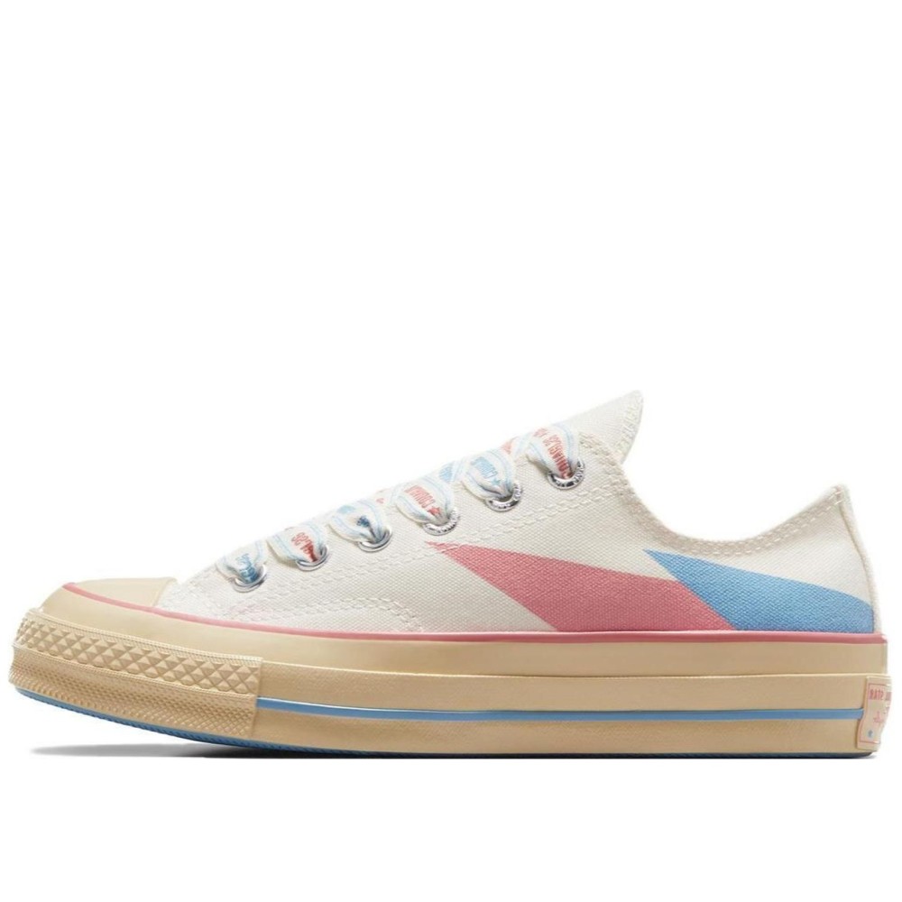 Chuck 70 Low Beige Pink Blue Abstract