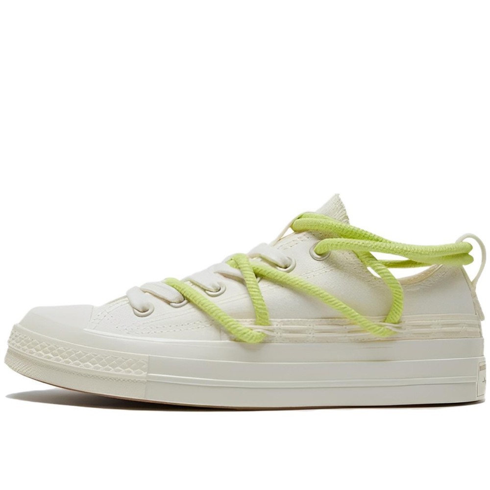Chuck 70 Double Laces White Green
