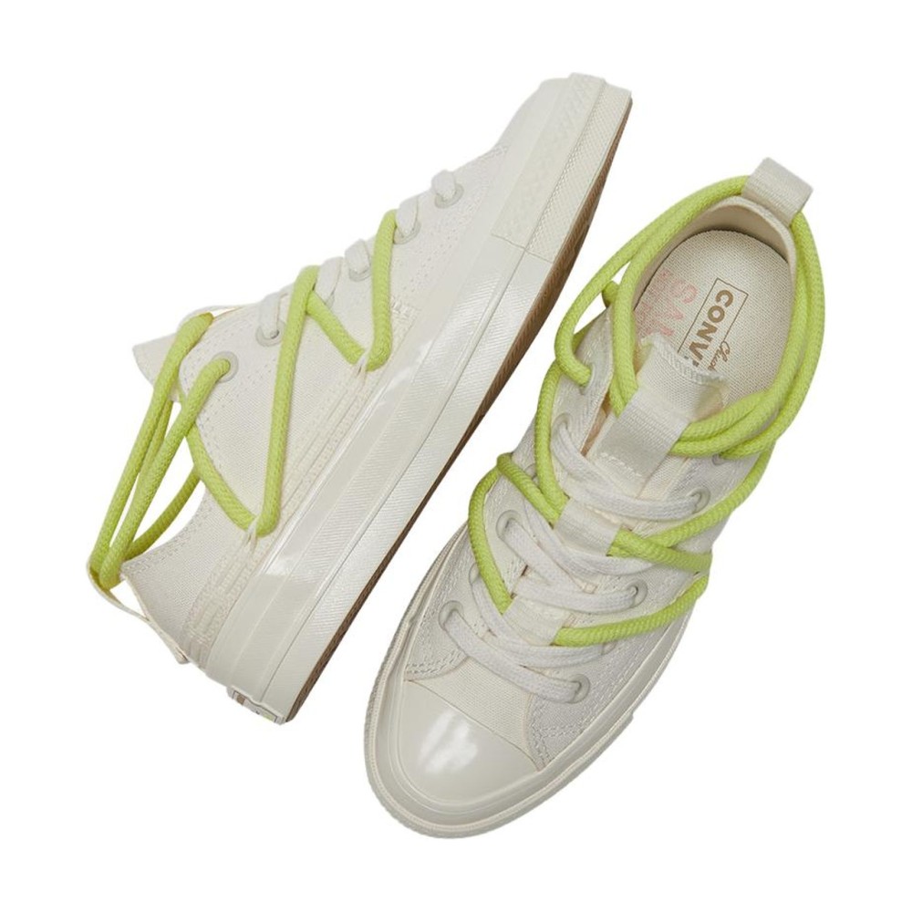 Chuck 70 Double Laces White Green