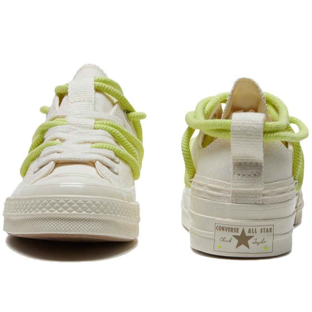 Chuck 70 Double Laces White Green