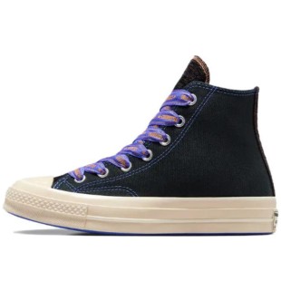 Chuck 70 High Ribbon Laces Black Blue Flame