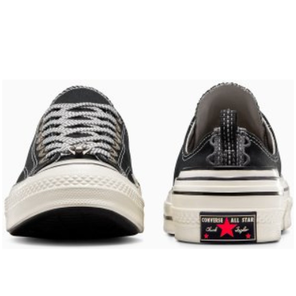 Chuck 70 Hacked Heel Low Black Reflective