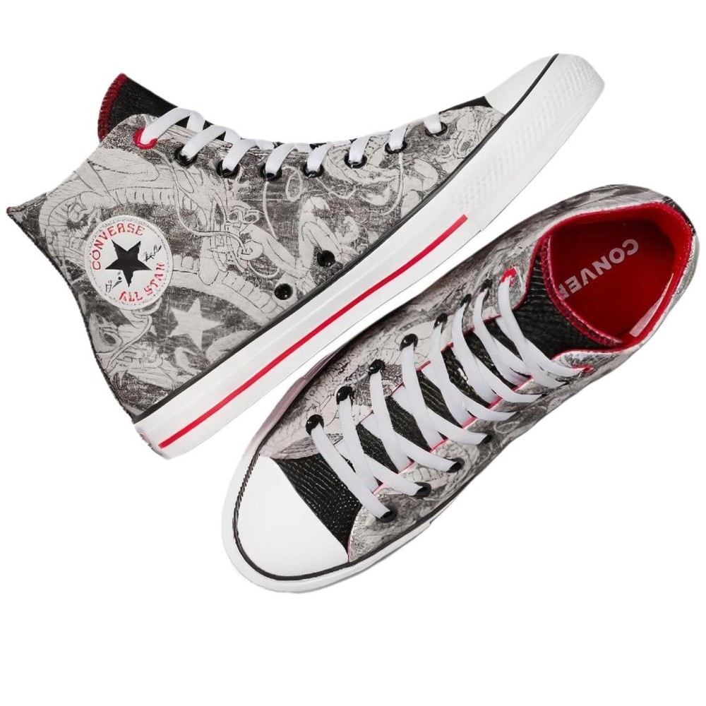 Chuck Taylor All Star Yotd High Dragon Graphic Black White