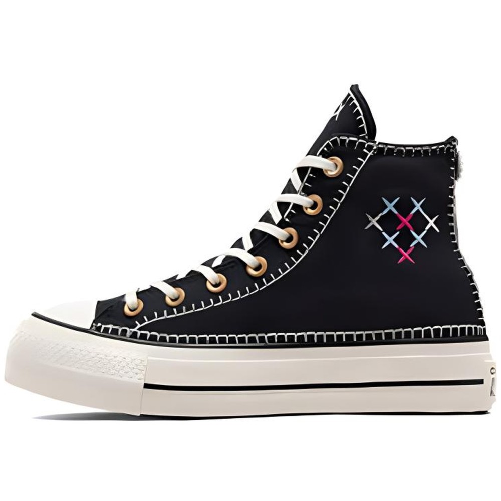 Chuck Taylor All Star Lift Crafted Stitching Platform Black White Women