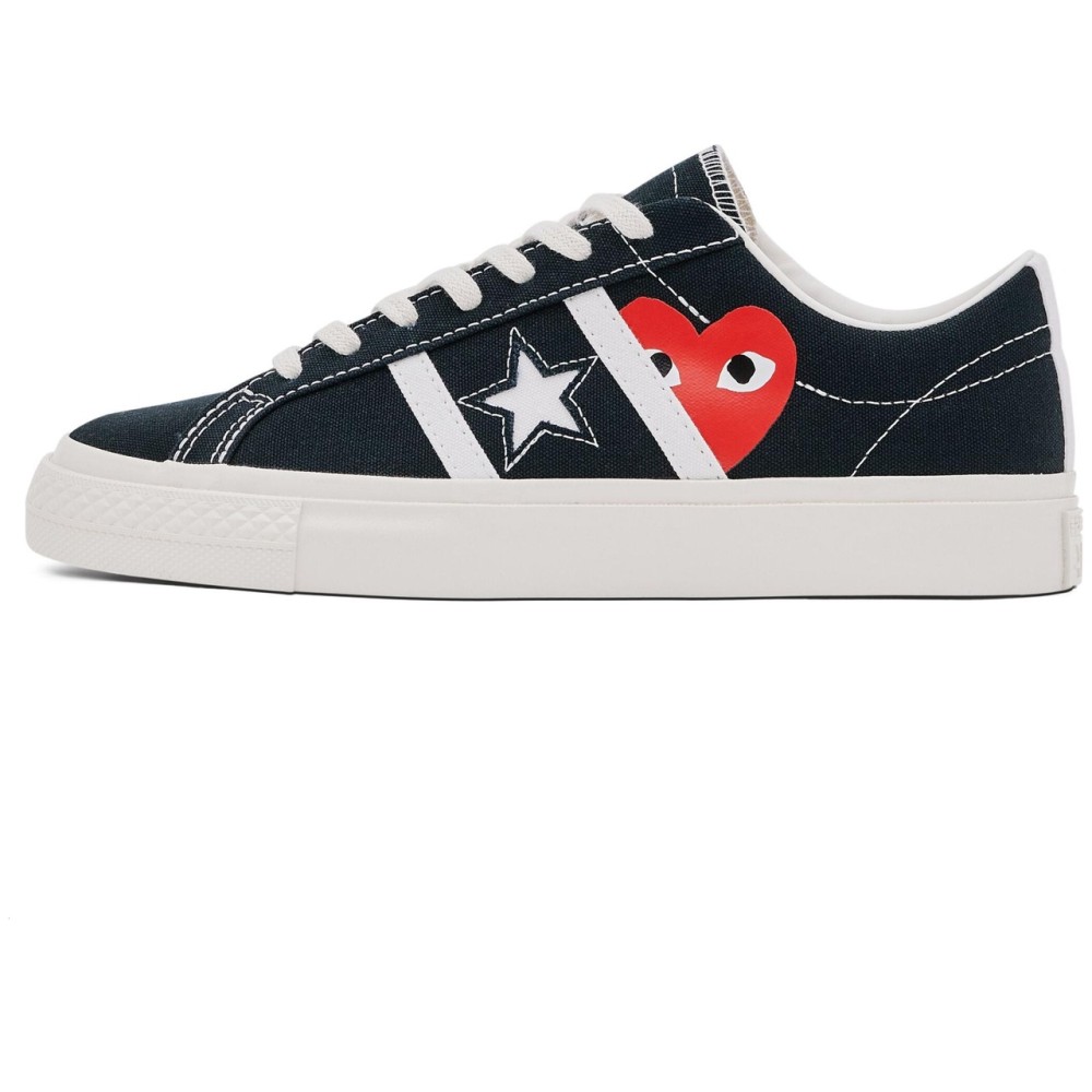 Comme Des Gar Ons Play X Converse One Star Academy Pro Black Egret