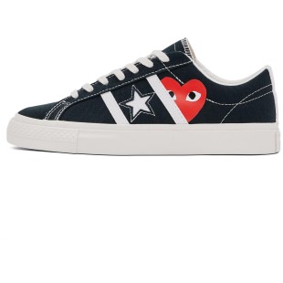 Comme Des Gar Ons Play X Converse One Star Academy Pro Black Egret