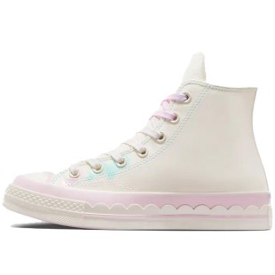 1970s High Canvas Unisex White Pink