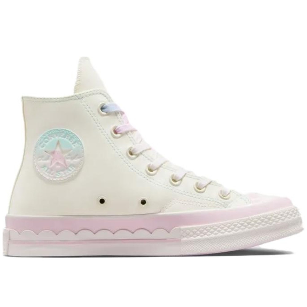 1970s High Canvas Unisex White Pink