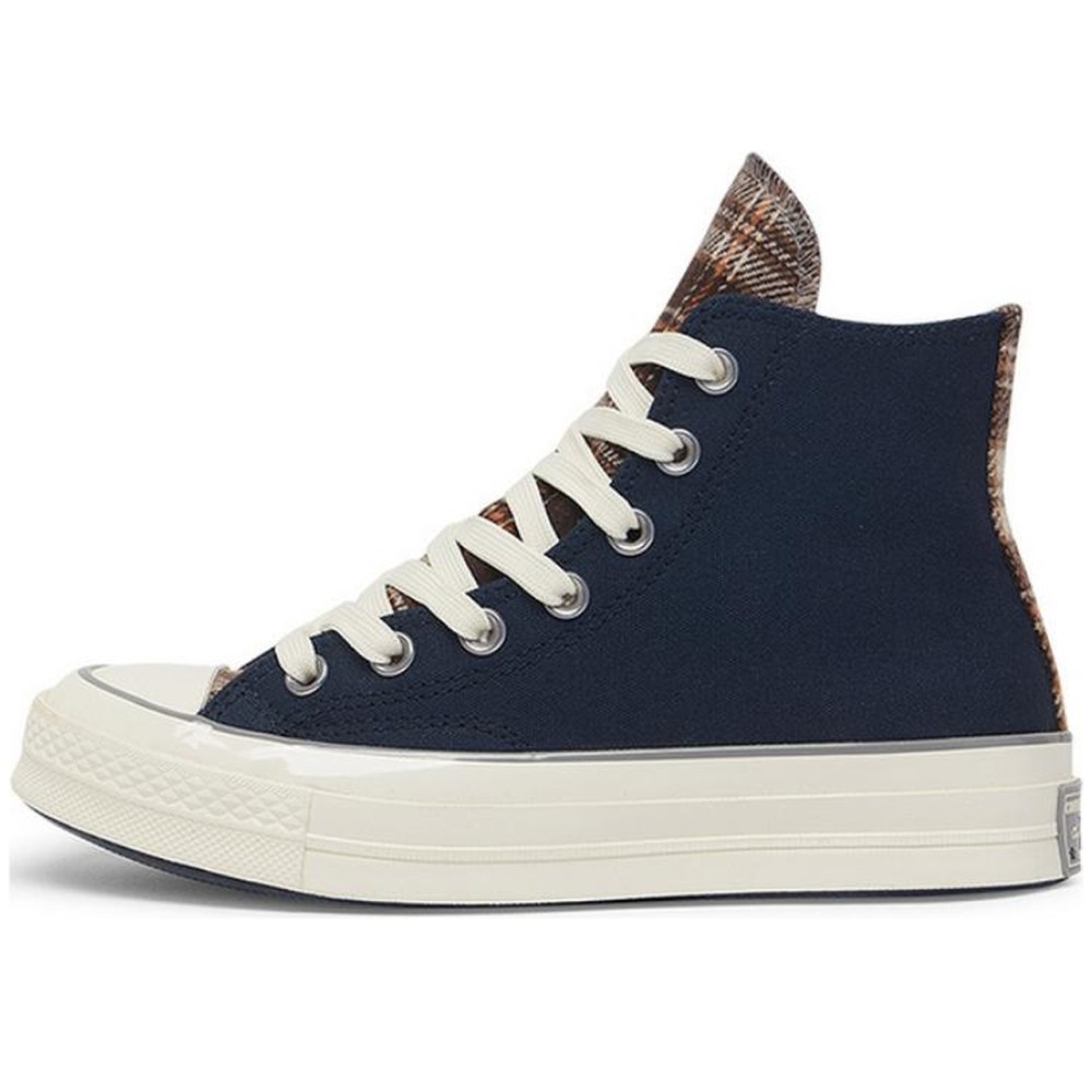 Women Chuck 70 High Canvas Plaid Obsidian
