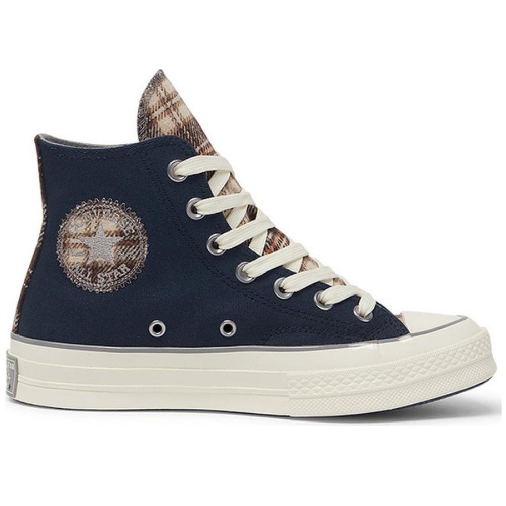 Women Chuck 70 High Canvas Plaid Obsidian