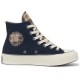 Women Chuck 70 High Canvas Plaid Obsidian