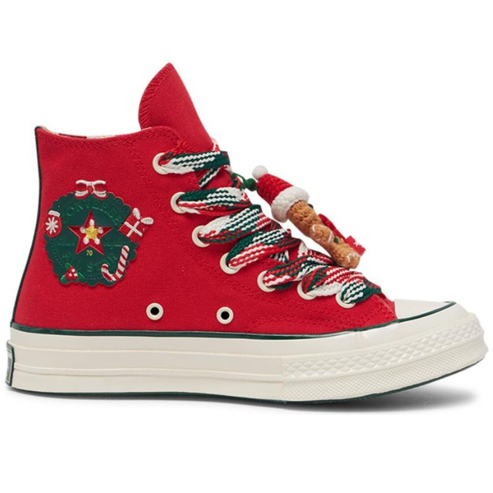 Chuck 70 High X Mas Gingerbread Knit Sock Red