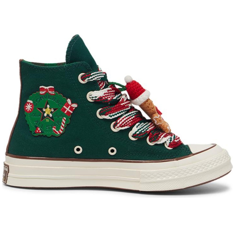 Chuck 70 High X Mas Gingerbread Knit Sock Midnight Clover Women