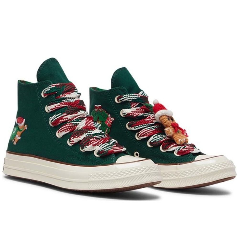 Chuck 70 High X Mas Gingerbread Knit Sock Midnight Clover Women