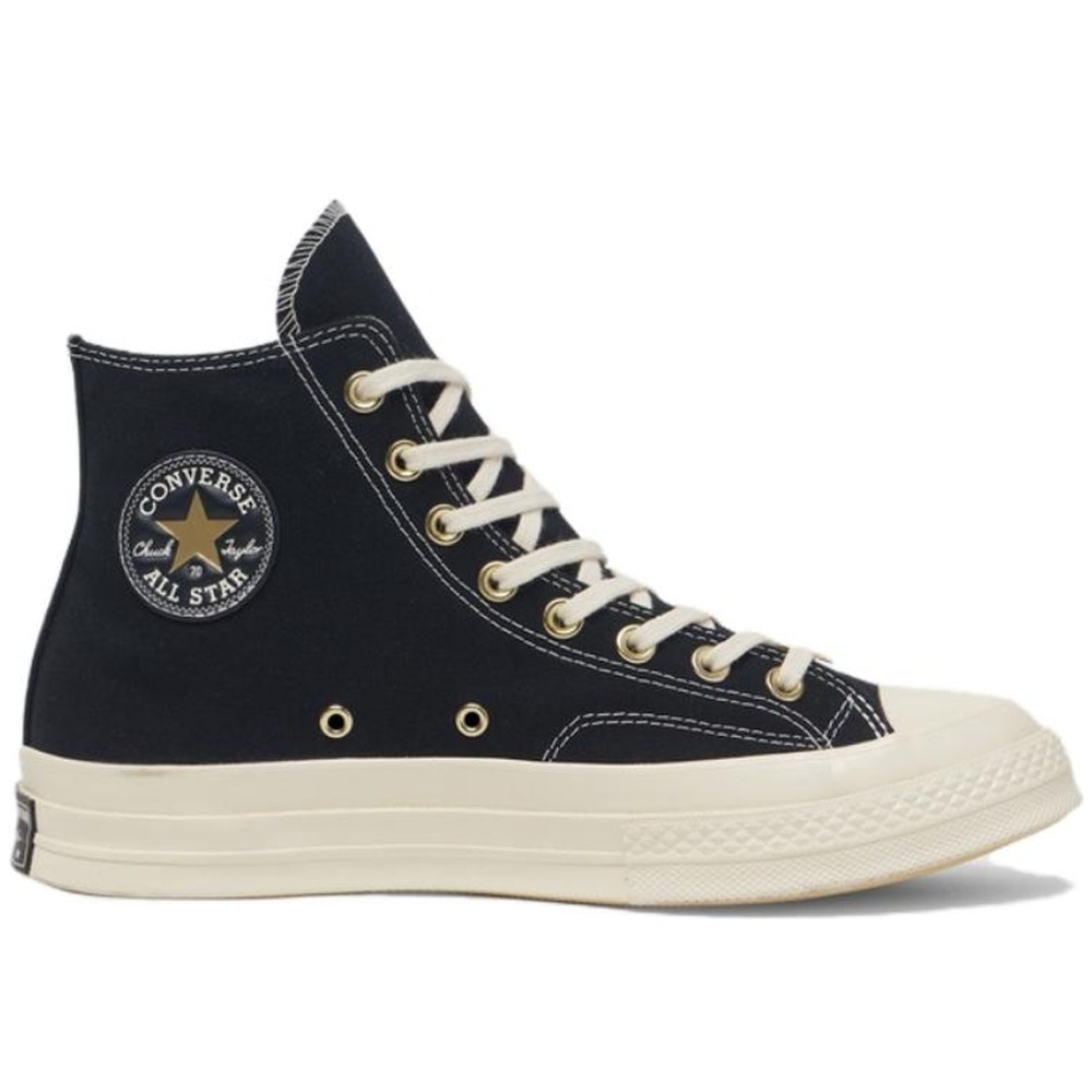 Chuck 70 High Black Gold Star