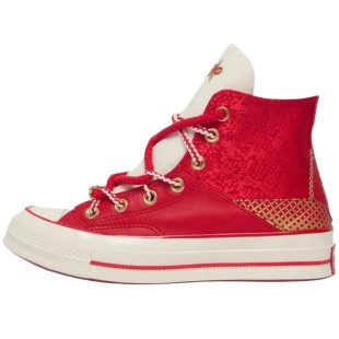 Chuck 70 High Chinese New Year Enamel Red Snakeskin