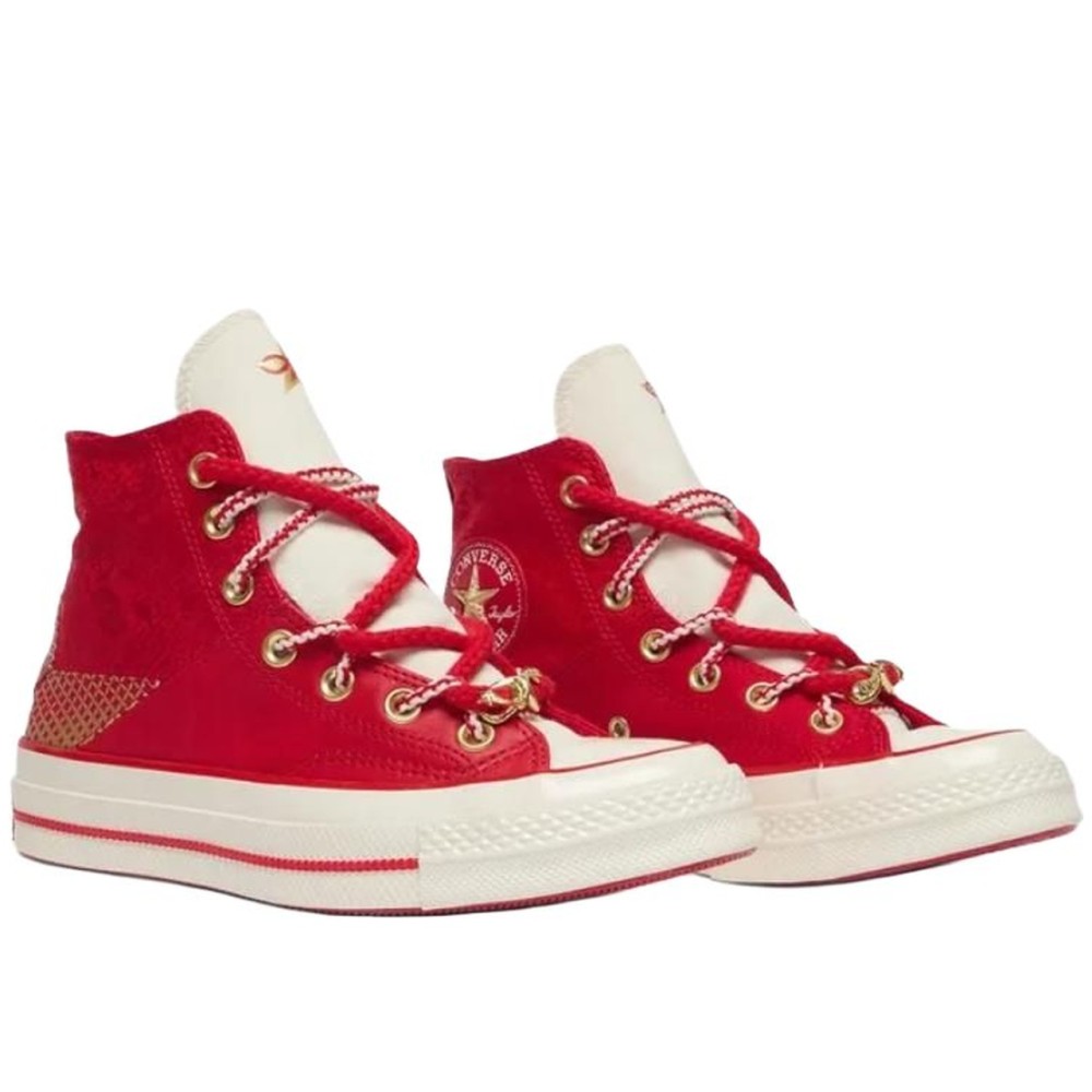 Chuck 70 High Chinese New Year Enamel Red Snakeskin
