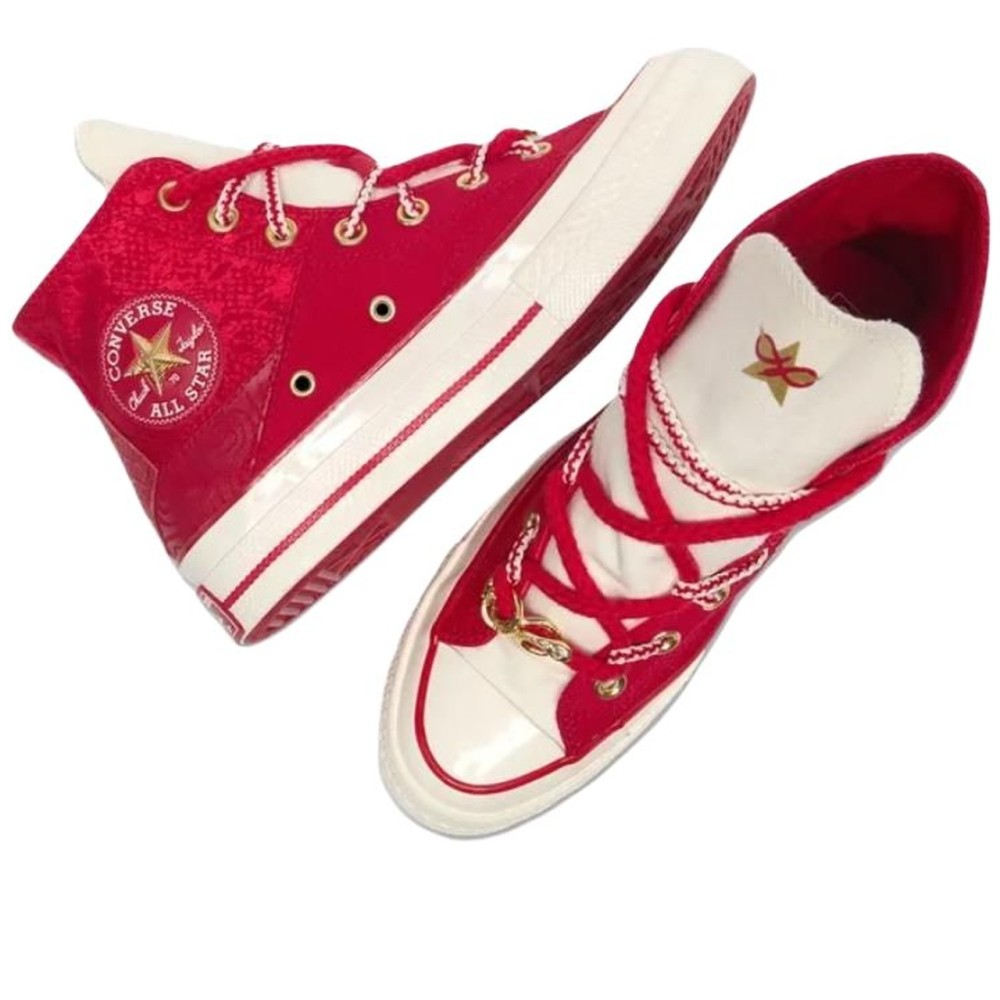 Chuck 70 High Chinese New Year Enamel Red Snakeskin